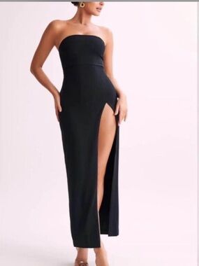 Meshki Rachel Maxi strapless black dress size M